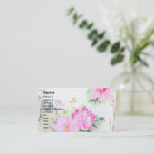 Peonies en botervliegen/Chinees schilderontwerp Visitekaartje (Staand voorkant)