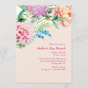 Peonies en Lilacs Invitation Kaart