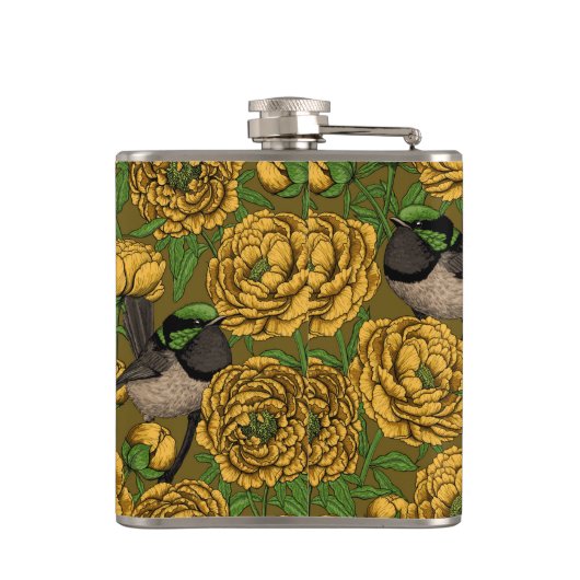 Peonies en Peonies Heupfles (Achterkant)