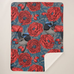Peonies en Peonies Sherpa Deken