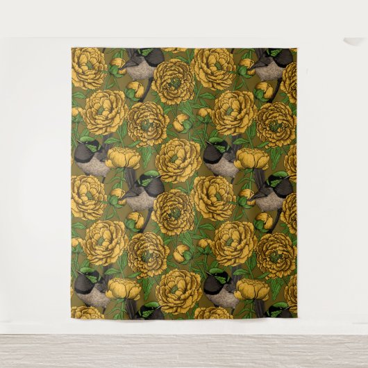 Peonies en Peonies Wandkleed (Voorkant)