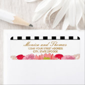 Peonies en Stripes Etiket (Insitu)