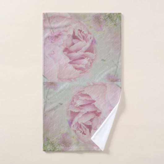 Peonies en wilde bloemen bad handdoek (Handdoek)