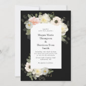 Peonies et Anémones Faire-part de mariage en fleur (Devant)