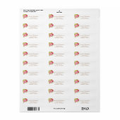 Peonies et Hydrangea Adresse de retour Étiquettes (Feuille entière)