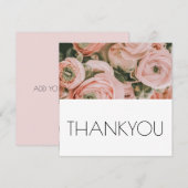 PEONIES FLORAL MERCI CARTE PLAT (Devant / Derrière)