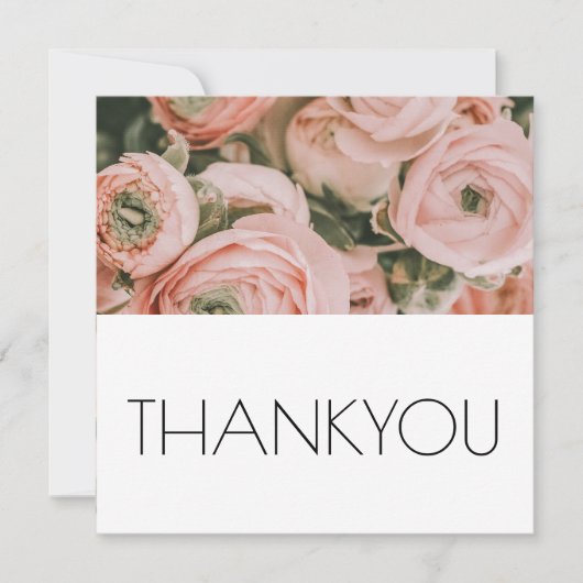 PEONIES FLORAL MERCI CARTE PLAT (Devant)