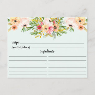 Peonies Floral Vrijgezellenfeest Recipcard Briefkaart