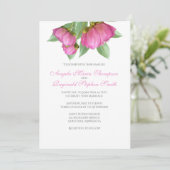Peonies Floral Wedding Invitation Kaart (Staand voorkant)
