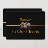 Peonies florales Peinture 2 Faire-part funéraires (Devant / Derrière)