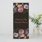 Peonies florales Peinture 3 Faire-part funéraires (Debout devant)