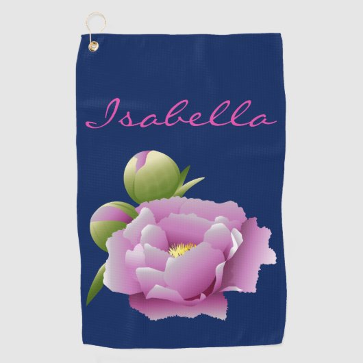 Peonies Golfhanddoek (Voorkant)
