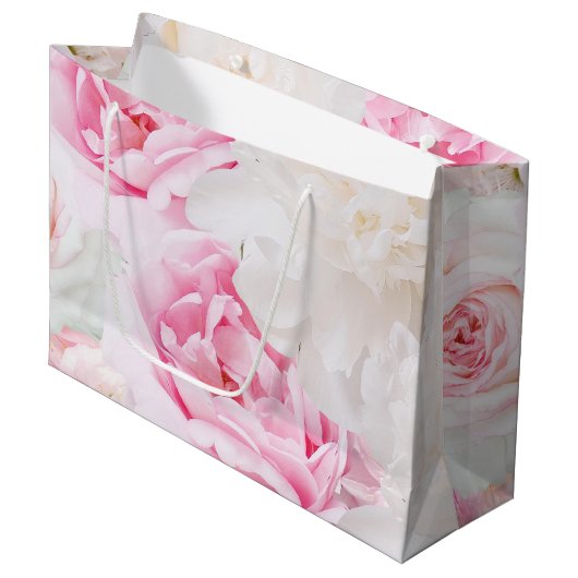 Peonies Grand sac cadeau (Devant Angle)