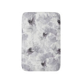 Peonies, grijs en wit, bloem, witte bloemen badmat (Voorkant Verticaal)