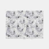 Peonies, grijs en wit, bloem, witte bloemen fleece deken (Voorkant (Horizontaal))