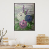 Peonies & Hollyhocks Print, Poster (Cuisine)