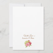 Peonies Hydrangea Élégante invitation de mariage (Dos)