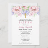 Peonies | Hydrangeas Waterverf Floral Baptisme Kaart (Voorkant)