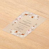 Peonies in Bloom Acrylic Wedding Invitation (Poser)