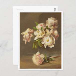 Peonies in een Vase, Charles Ethan Porter Briefkaart