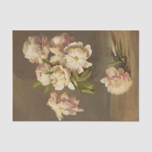 Peonies in een Vase, Charles Ethan Porter Tissuepapier (Voorkant)