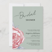 Peonies Invitation à la douche nuptiale (Devant)