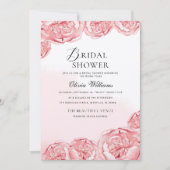 Peonies Invitation à la douche nuptiale (Devant)