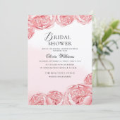 Peonies Invitation à la douche nuptiale (Debout devant)