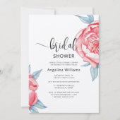 Peonies Invitation à la douche nuptiale (Devant)