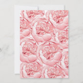 Peonies Invitation à la douche nuptiale (Dos)
