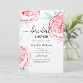 Peonies Invitation à la douche nuptiale (Debout devant)