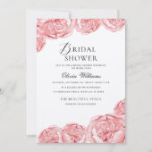 Peonies Invitation à la douche nuptiale (Devant)