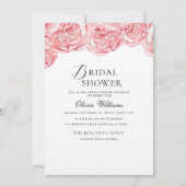 Peonies Invitation à la douche nuptiale (Devant)