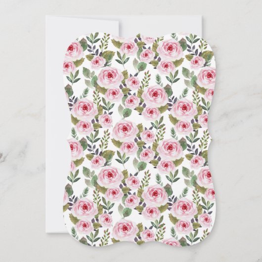 Peonies Invitation à la douche nuptiale (Dos)