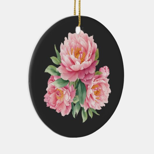 Peonies Keramisch Ornament (Rechts)