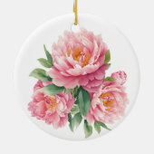 Peonies Keramisch Ornament (Achterkant)