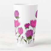 Peonies Latte Mug (Devant)