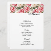 Peonies Menu Kaart (Voorkant / Achterkant)