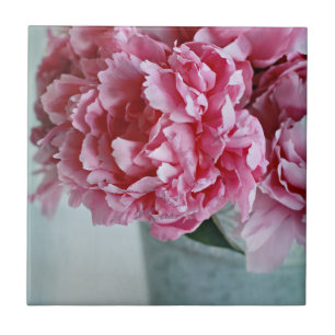 Peonies op de tabel tegeltje