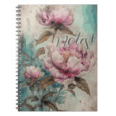 Peonies peintes - Carnet (Devant)