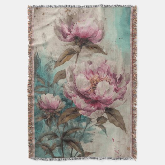 Peonies peintes - Couverture (devant Vertical)