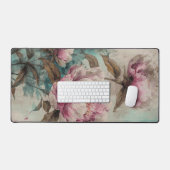 Peonies peintes - Pad de souris, Mat de bureau, Bu (Clavier et souris)