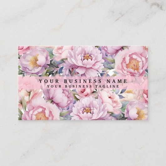 Peonies Peony Flowers Carte de visite (Devant)