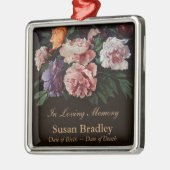 Peonies Personalized Memorial Funeral Ornament (Links)