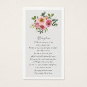 Peonies Photo Memorial Funeral Prayer Card (Devant)