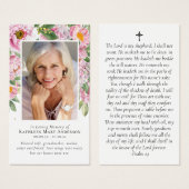 Peonies Photo Memorial Prayer Kaart (Voorkant /achterkant)