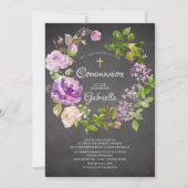 Peonies pourpres Invitation à la communion de cour (Devant)