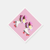 Peonies, Rollers Schaatsen Cocktail Napkin Servet (Hoek)