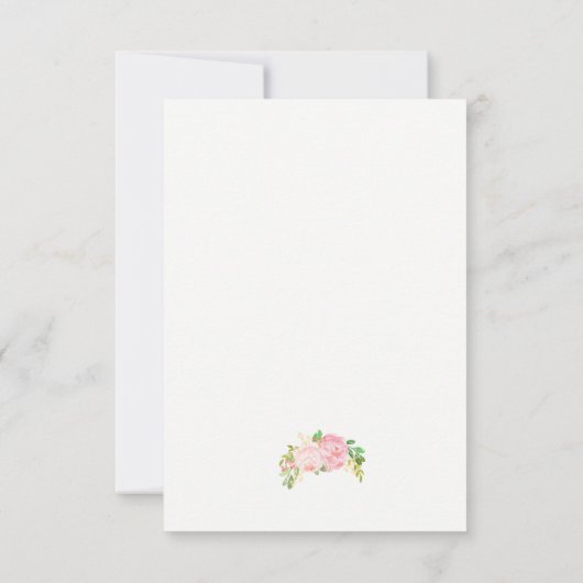 Peonies romantiques et invitations de mariage Hydr (Dos)