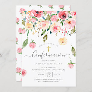 Peonies Roos Spaanse bevestiging Kaart